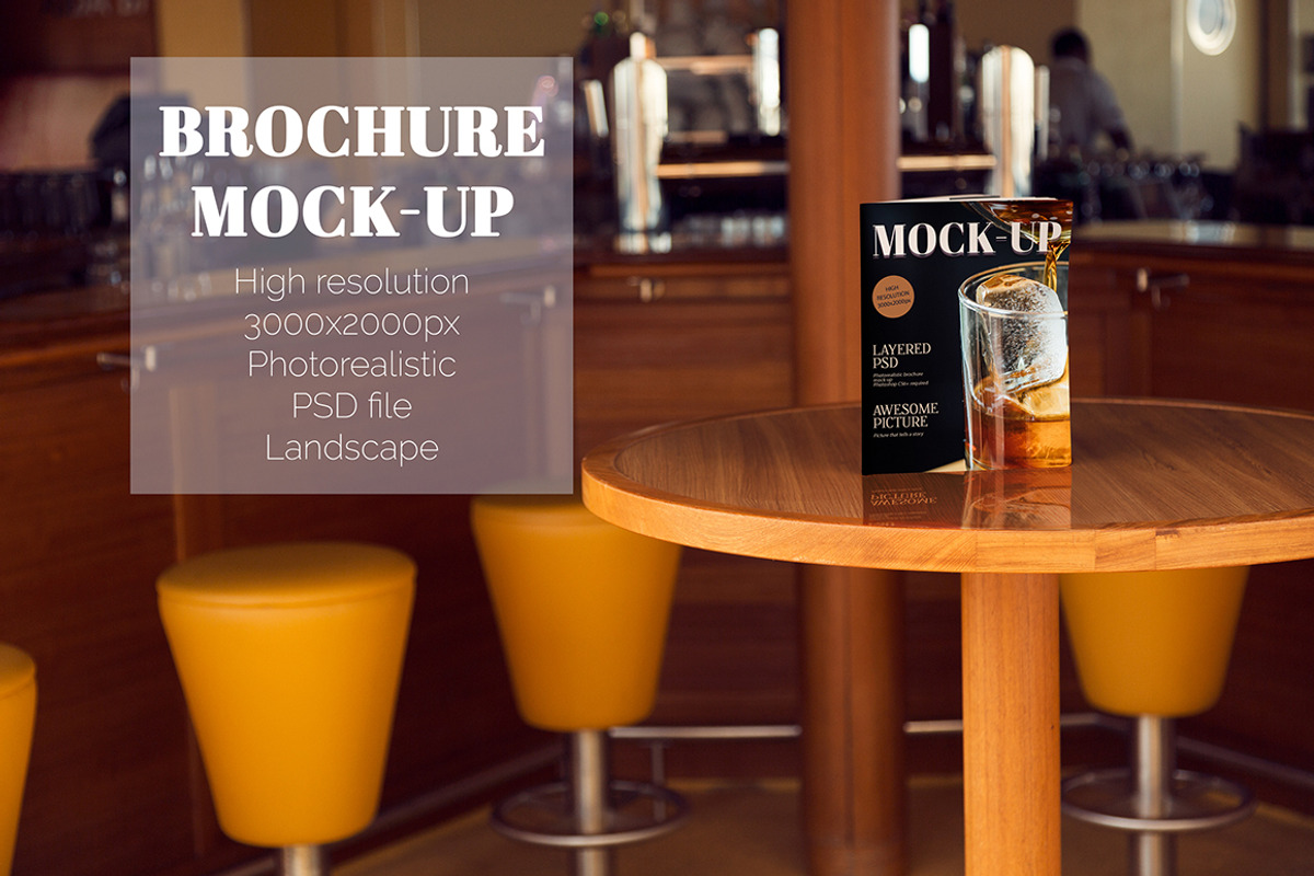 Bar Menu Mock-Up, a Books & Magazine Mockup by The Art of Pics (Photo 1 of 2)