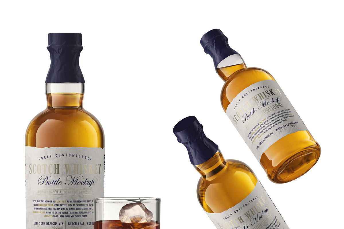 Scotch Whiskey Bottle Mockup, a Product Mockup by HexenDesigns (Photo 2 of 14)