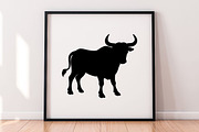 Bull Silhouette SVG, an Animal Illustration by newminddesign (Thumbnail 9 of 10)