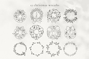 Line Art Winter Floral Decorations, a Decorative Illustration by La Petite Line Art (Thumbnail 6 of 15)