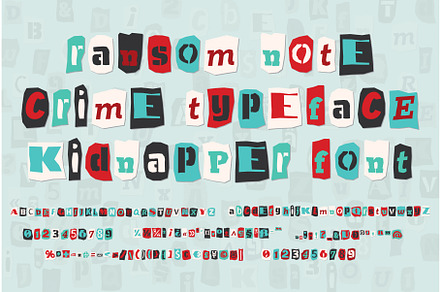 Color ransom collage style letters, an Illustration by Zimages