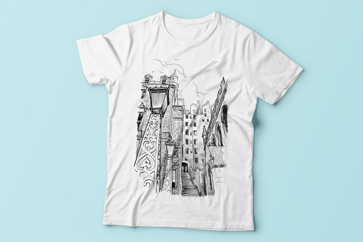 Sketching Edinburgh - Ink Edition, a Person Illustration by AntonPix Studio (Photo 5 of 6)