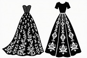 Fashion Dress Silhouette Bundle, an Illustration by BIPLOB EXPERT (Thumbnail 4 of 21)