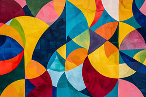 Intricate abstract painting featurin, a Photo by Iftikhar Alam