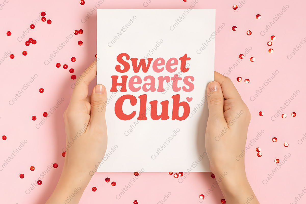 Valentine Sweet Hearts Club PNG, an Illustration by CraftArtStudio (Photo 3 of 4)
