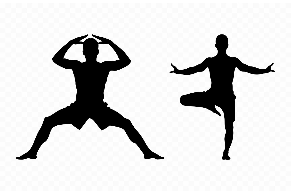 Man Yoga Vector Silhouette PNG, a Healthcare Illustration by Gfx Expert Team (Photo 3 of 3)