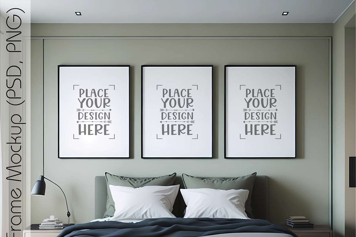Set of 3 Wall Frame Mockups, a Templates & Theme by Ali's Designs (Photo 2 of 2)