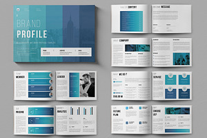 Company Profile Landscape Layout, a Brochure Template by ContestDesign