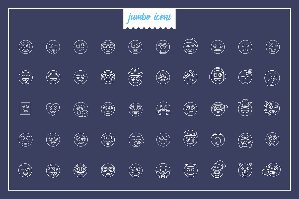Emojis Line Icons V2, an Outline Icon by Jumbo Icons (Photo 4 of 5)