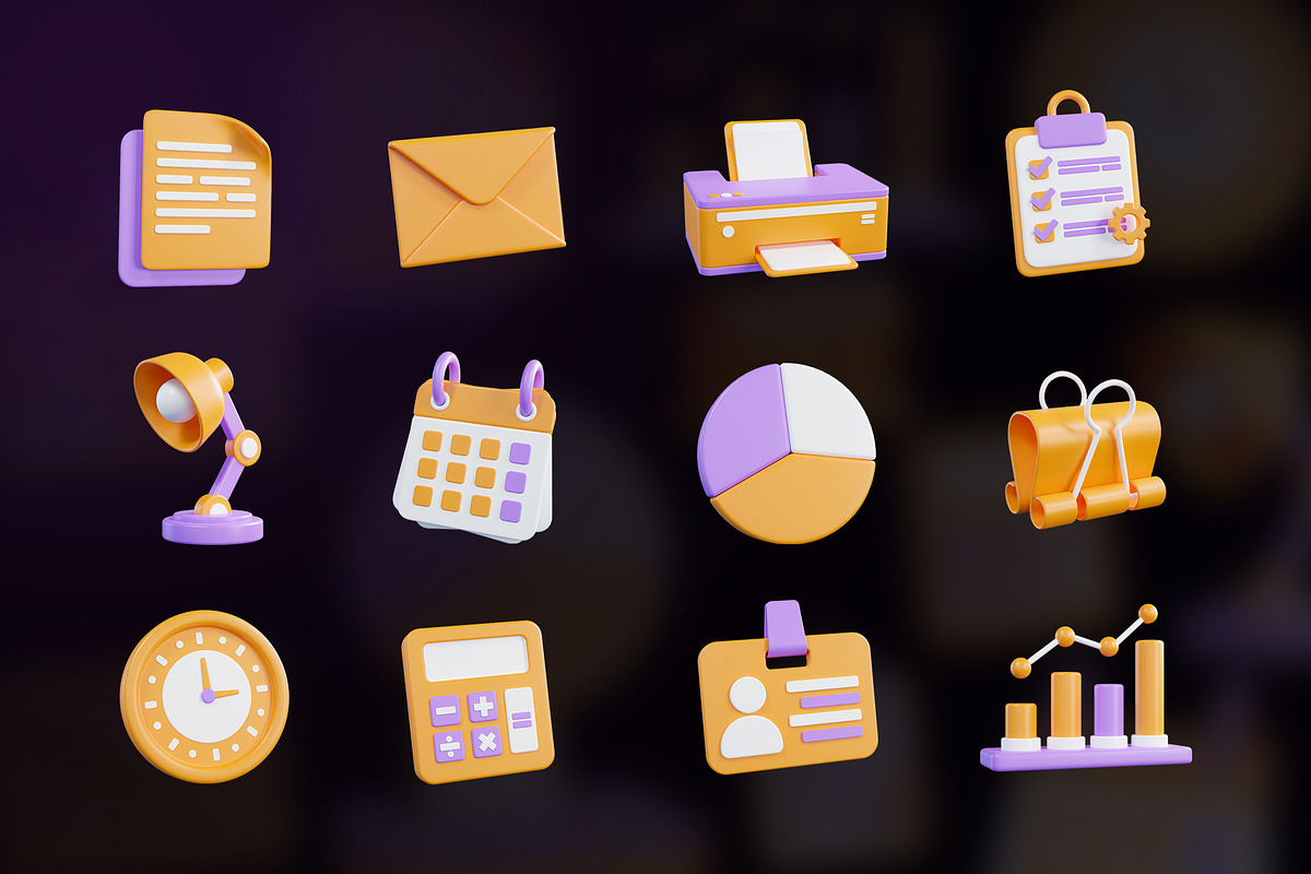 Office 3D Icon, an Object Graphic by Artnivora.Std (Photo 4 of 4)