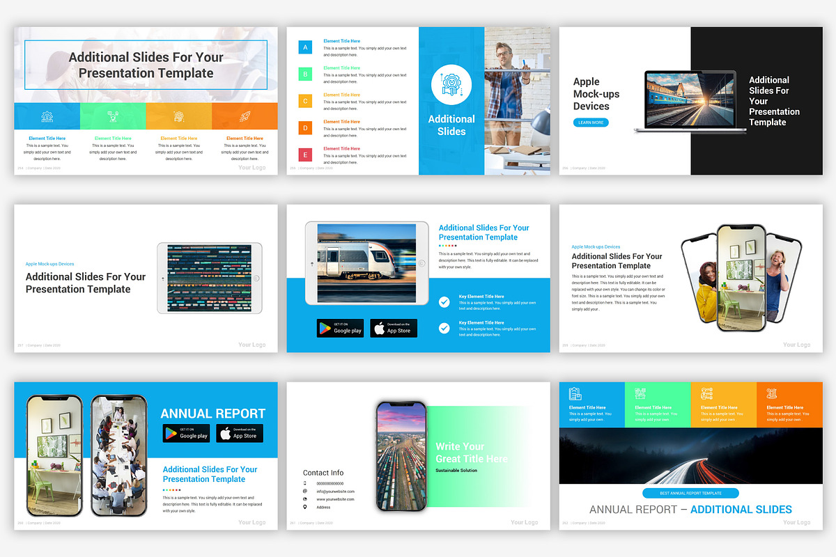 Annual Report Google Slides Template, a Presentation Template by SlideOne (Photo 33 of 34)