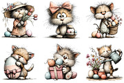 Whimsical Easter Cat Clipart, an Illustration by Sublimation Artist (Thumbnail 6 of 7)