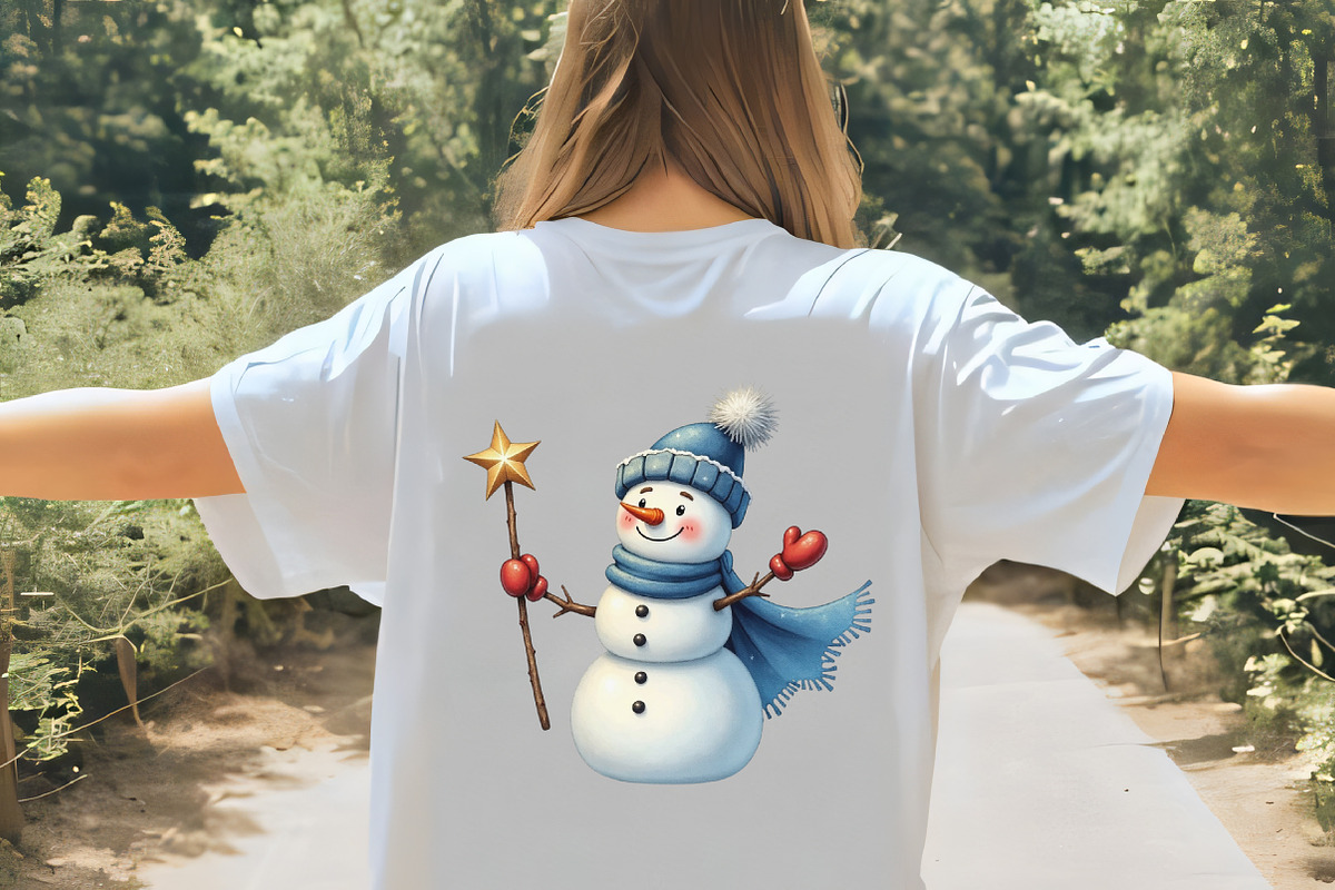 Silver Christmas Snowman Sublimation, an Illustration by CrexoraLab (Photo 5 of 5)