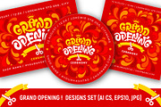 Grand Opening Lettering Set, a Decorative Illustration by Vector beauty (Thumbnail 1 of 4)