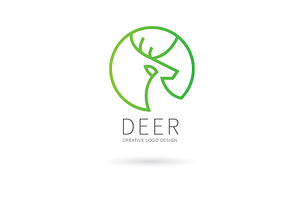 Deer logo, a Branding & Logo Template by Logocreative