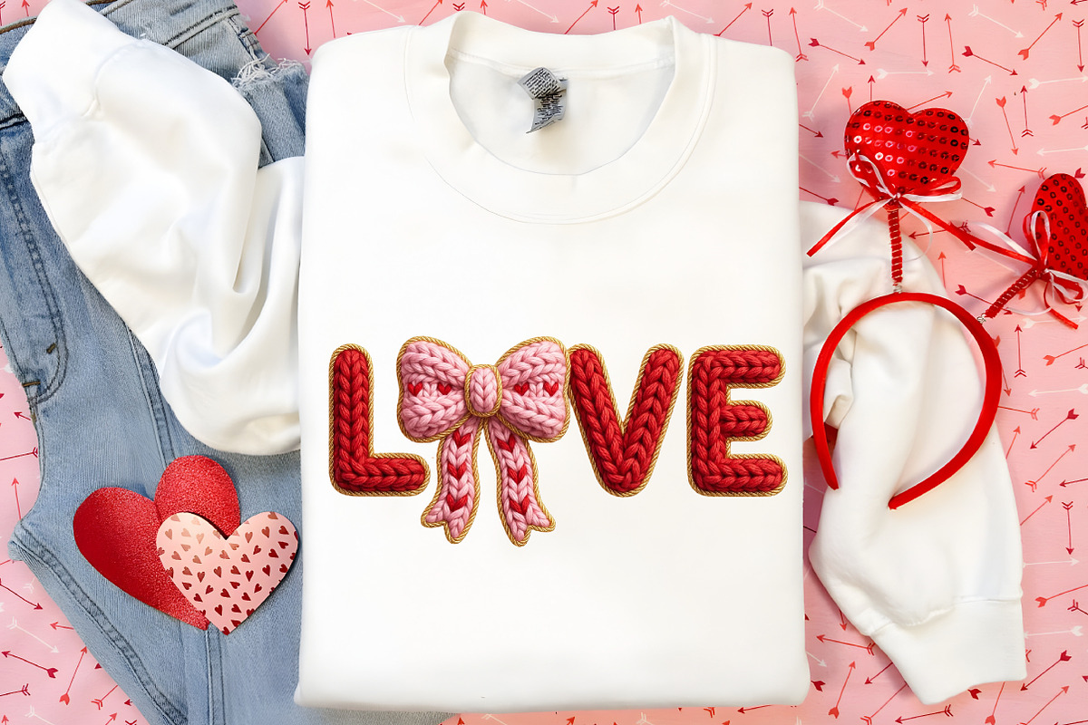 Valentines Day Love Crochet PNG, an Illustration by Canvas Craft (Photo 6 of 7)