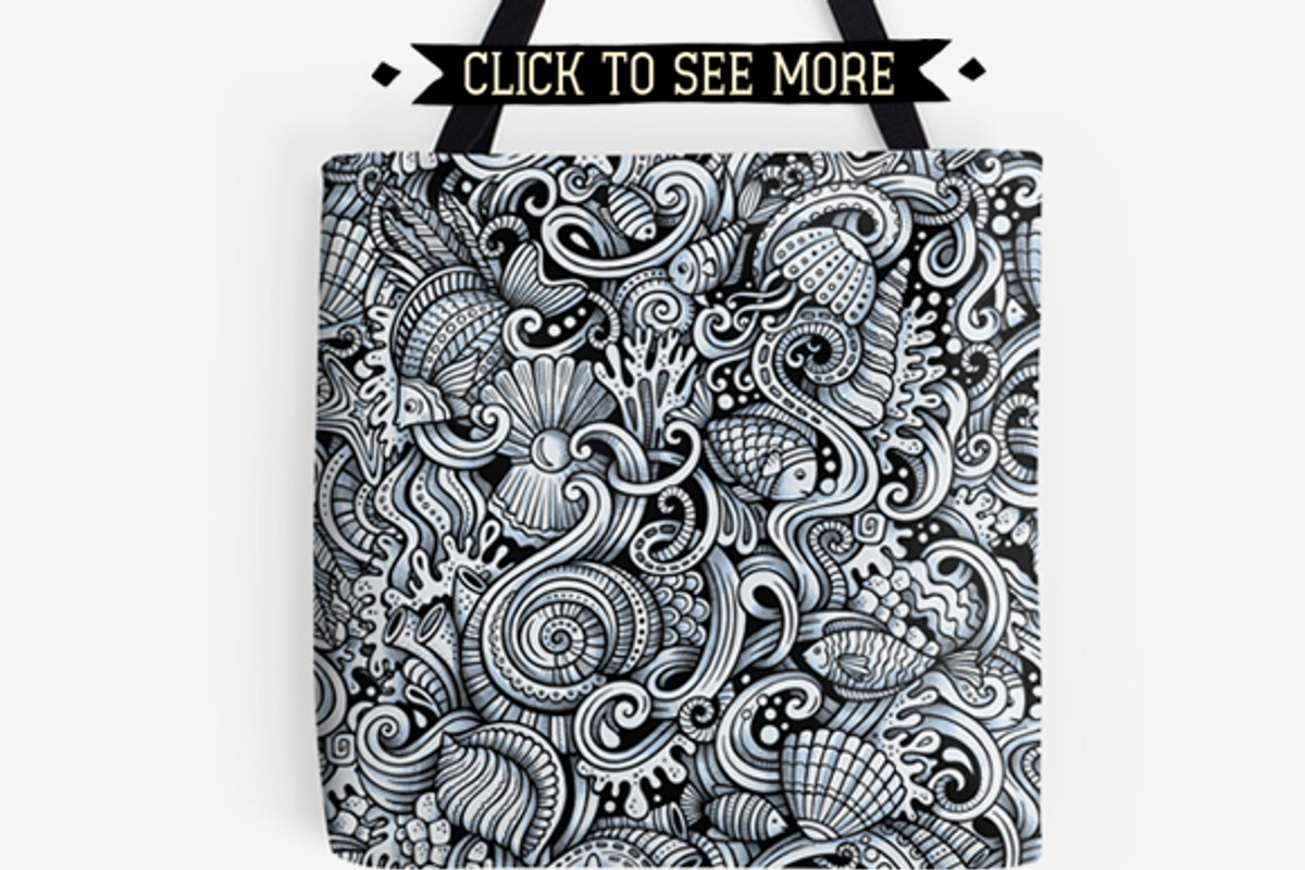 Underwater Graphics Patterns, a Decorative Illustration by BALABOLKA (Photo 6 of 6)