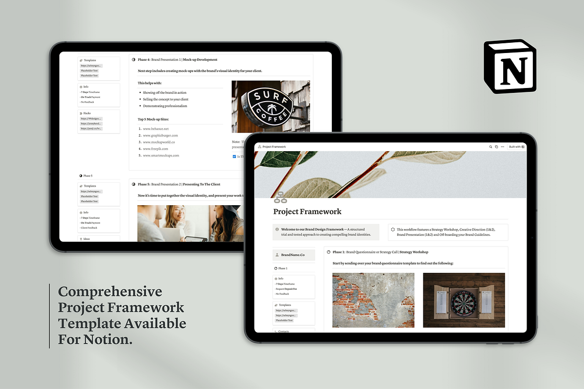 Notion Project Framework Hub, a Templates & Theme by Swyn.Studio (Photo 1 of 10)