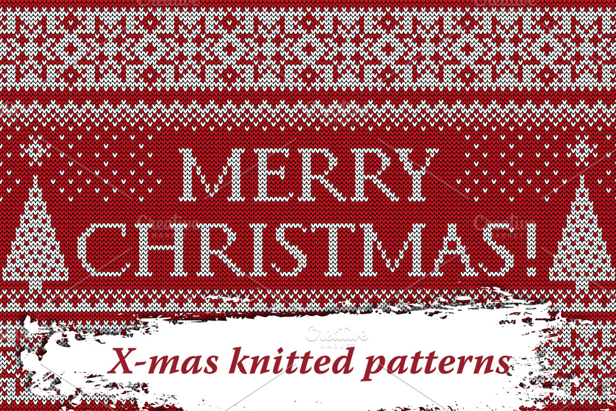 Christmas Knitted Backgrounds, a Pattern Graphic by Sunny Design (Photo 1 of 5)