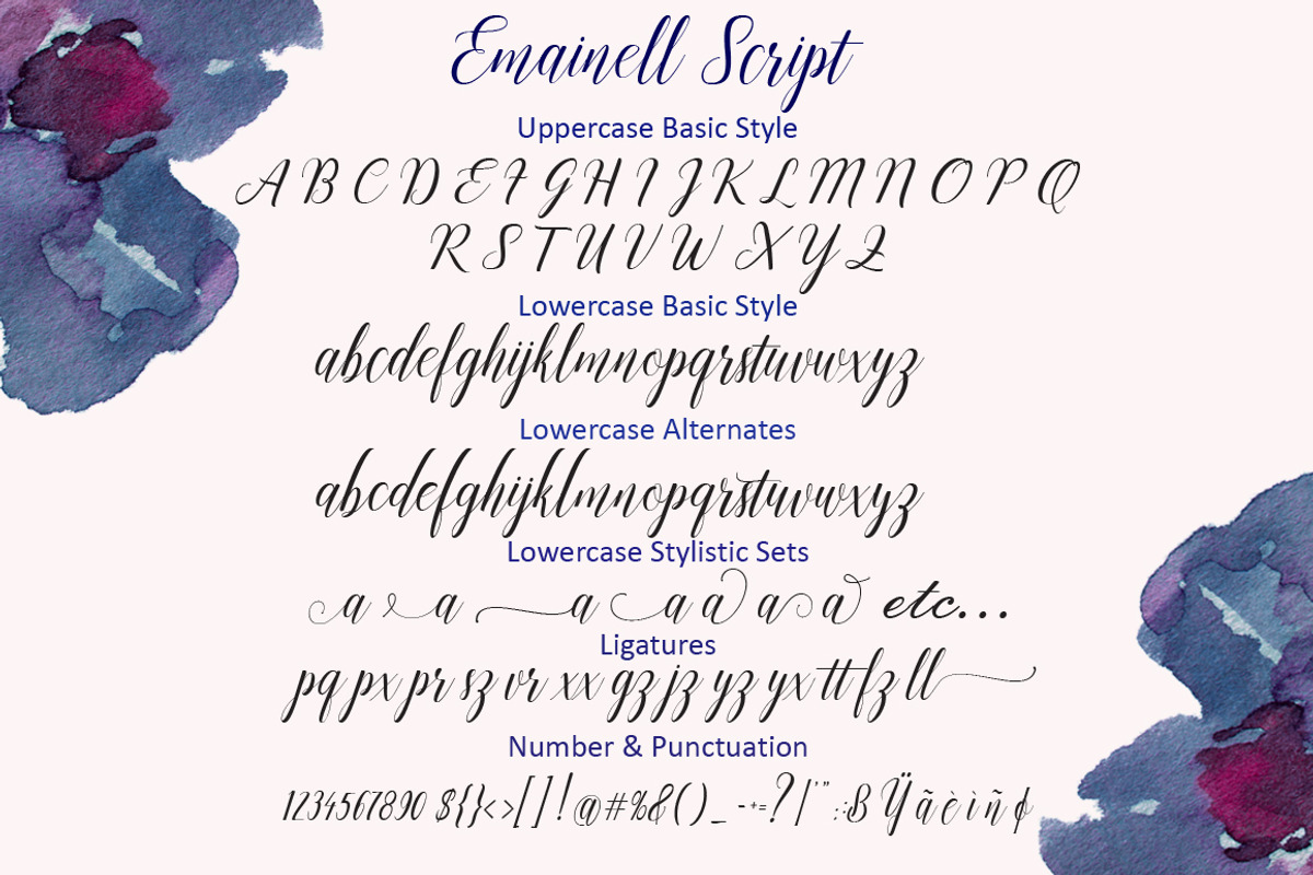 Emainell Script preview 4