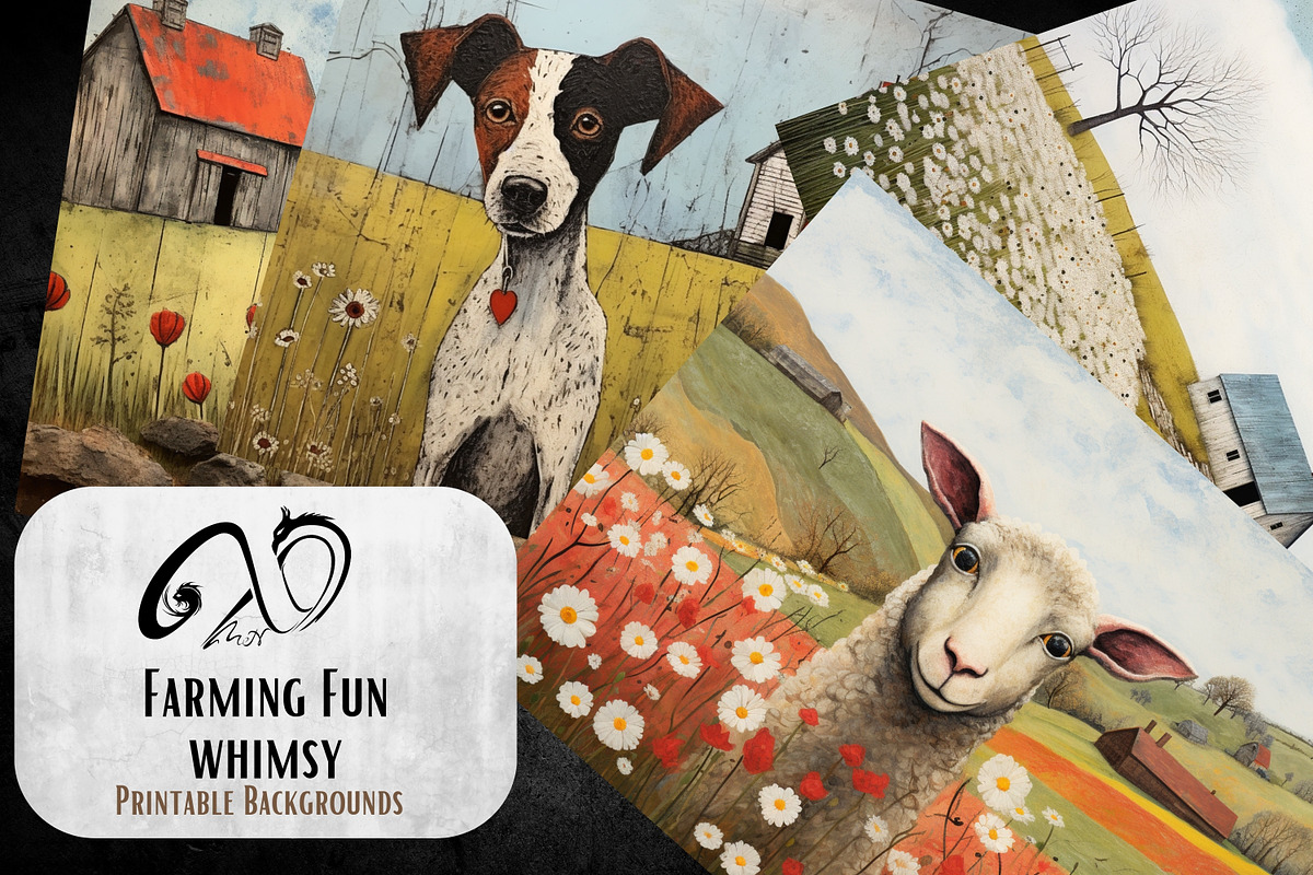 Farming Fun whimsy, a Background Graphic by NiiiNArt