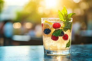 Iced Berry and Lemon Refreshing Drink, a Food & Drink Photo by Ales Munt