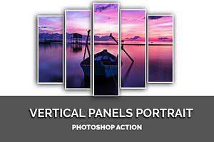 Vertical Panels Portrait PS Action