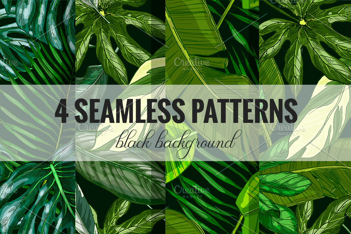 Tropical leaves. Vector Collection, an Illustration by JSolomatina (Photo 4 of 5)