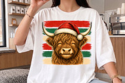 Retro Christmas Cow Stripes PNG, a Seasonal Illustration by Libby Wishes (Thumbnail 3 of 4)