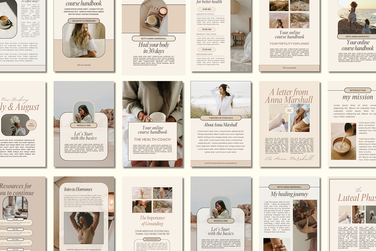 Neutral Canva Workbook Template preview 6
