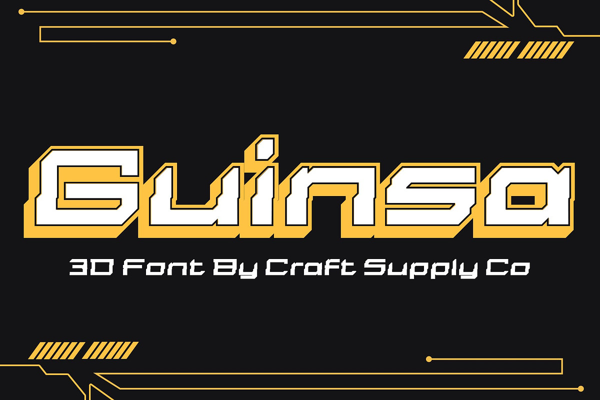 Guinsa 3D, a Sans Serif Font by Craft Supply Co. (Photo 1 of 8)
