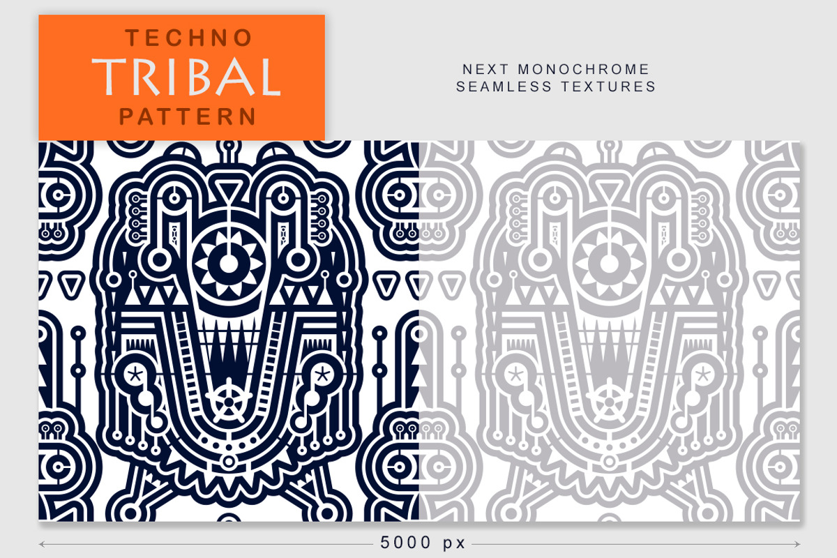 Modern Techno Tribal Pattern, a Graphic by Savgraf (Photo 4 of 6)