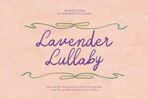 Lavender Lullaby Handwritten Font