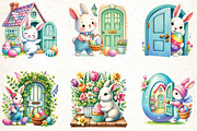 Easter Bunny Sublimation Clipart, an Illustration by DreamCafeArt (Thumbnail 2 of 5)