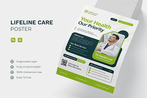 Lifeline Care - Poster, a Poster Template by Esensifiksi.studio