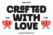 Kindly Bolde - Bold Retro Font, a Sans Serif Font by Haps Space (Thumbnail 8 of 17)
