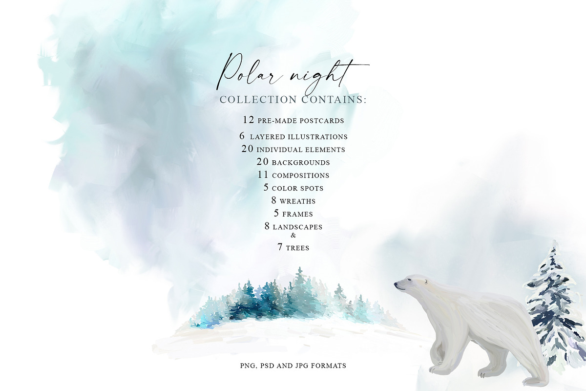 Polar night - winter collection, a Seasonal Illustration by Vasmila (Photo 3 of 17)