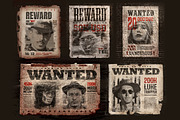 Old Wild West Wanted Poster Mock-ups, an Advertising Mockup by Giallo (Thumbnail 1 of 30)