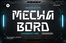 Mecha Bord - Futuristic Display Font