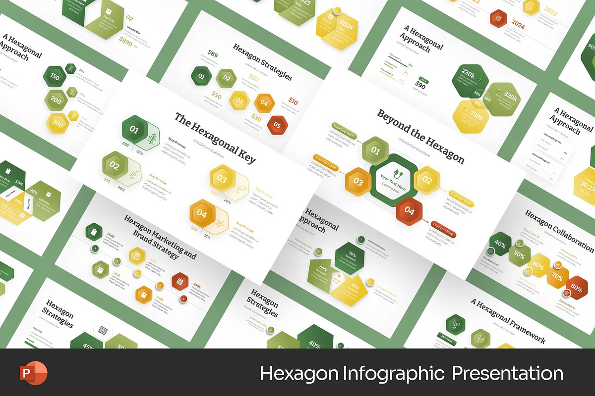Hexagon Infographic Powerpoint, a Presentation Template by Fit-tee (Photo 1 of 2)