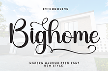 Bighome | Script Font