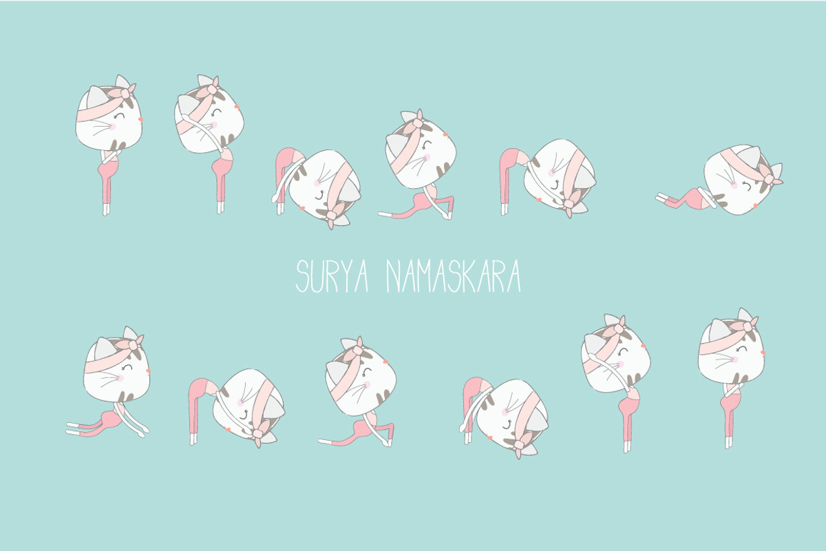 CUTE CAT on YOGA time, an Animal Illustration by MooBeer (Photo 5 of 6)