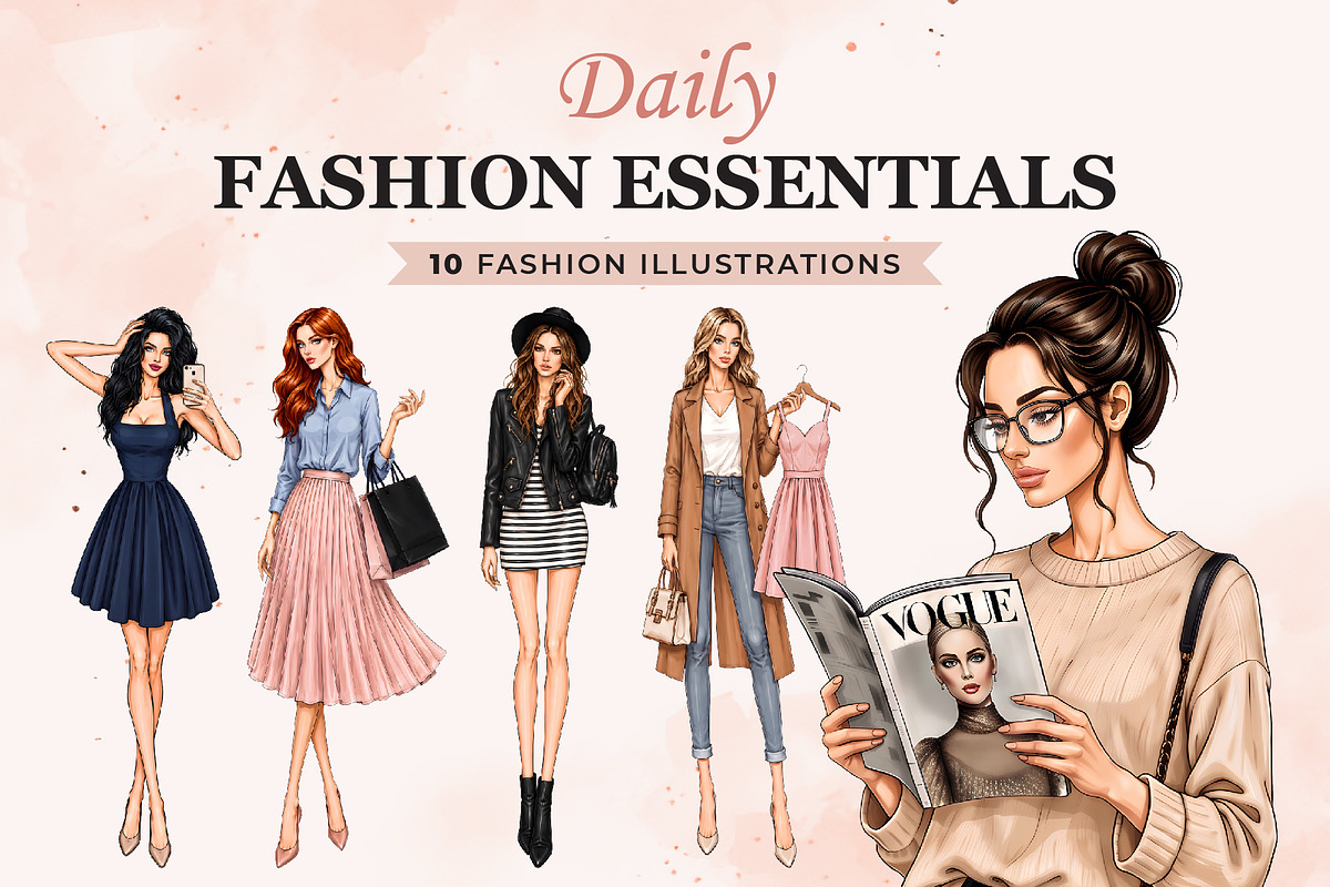 Daily Fashion Essentials, a Person Illustration by Iryna Denysova (Photo 1 of 8)