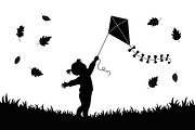 Kids Flying Kite Laser Cut Bundle, an Object Illustration by balal (Thumbnail 6 of 11)