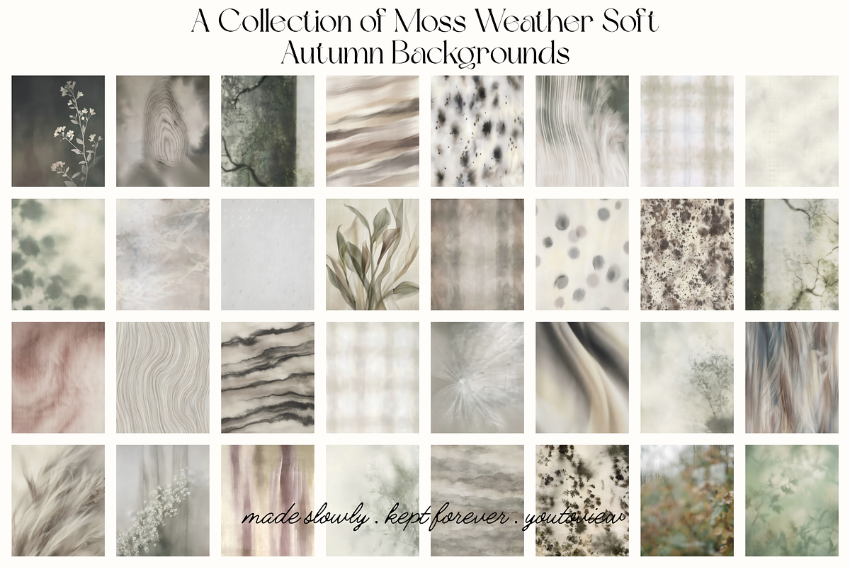 Moss Weather Soft Autumn Backgrounds, a Background Graphic by youtoview (Photo 3 of 11)