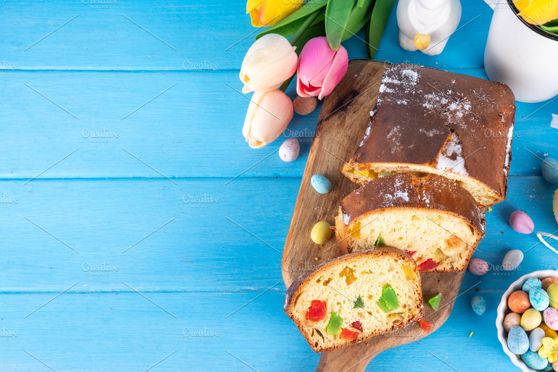 Traditional East European Fruitcake for Easter, a Food & Drink Photo by Rimma