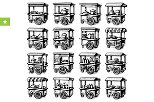 Street Food Cart  Set, an Object Graphic by RT Studio