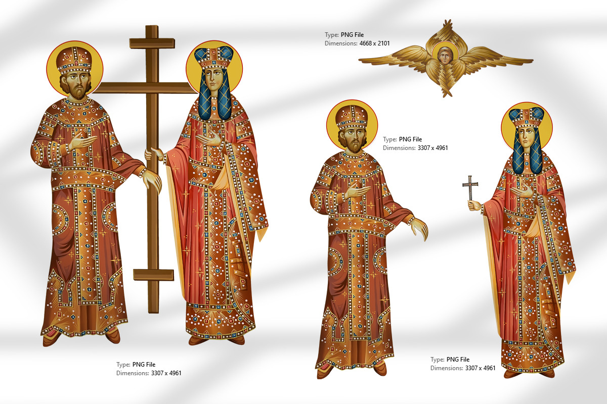 Saint Constantine and Helena, a Decorative Illustration by Julia_Raketic (Photo 3 of 3)