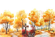 Autumn Nature Clipart, an Illustration by Designworld (Thumbnail 2 of 6)