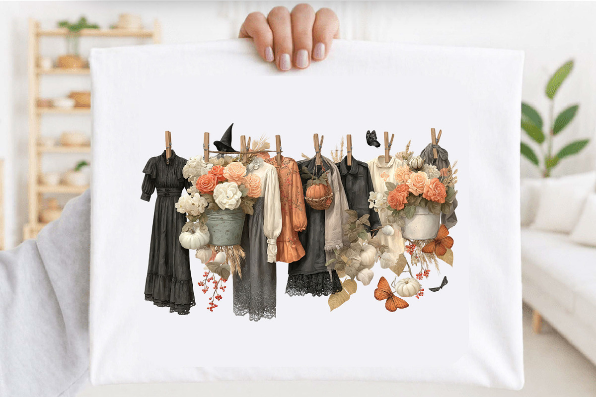 Spooky Season Halloween Clothesline, a Seasonal Illustration by SVGArt (Photo 5 of 5)